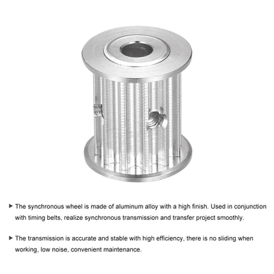 Harfington 5M 12Teeth Timing Pulley Synchronous Wheel Timing Belt Drive without Step 5mm Pitch 5mm Bore for Belt, 3D Printer, CNC
