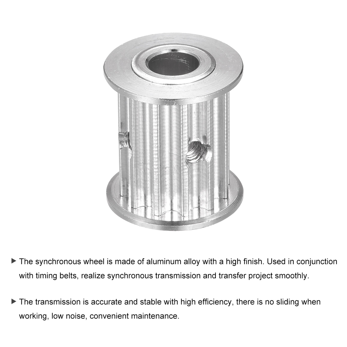Harfington 5M 12Teeth Timing Pulley Synchronous Wheel Timing Belt Drive without Step 5mm Pitch 8mm Bore for Belt, 3D Printer, CNC