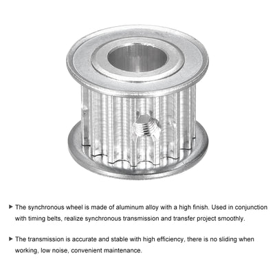 Harfington 5M 15Teeth Timing Pulley Synchronous Wheel Belt Drive without Step 20mm Height 5mm Pitch 12.7mm Bore for Belt, 3D Printer, CNC