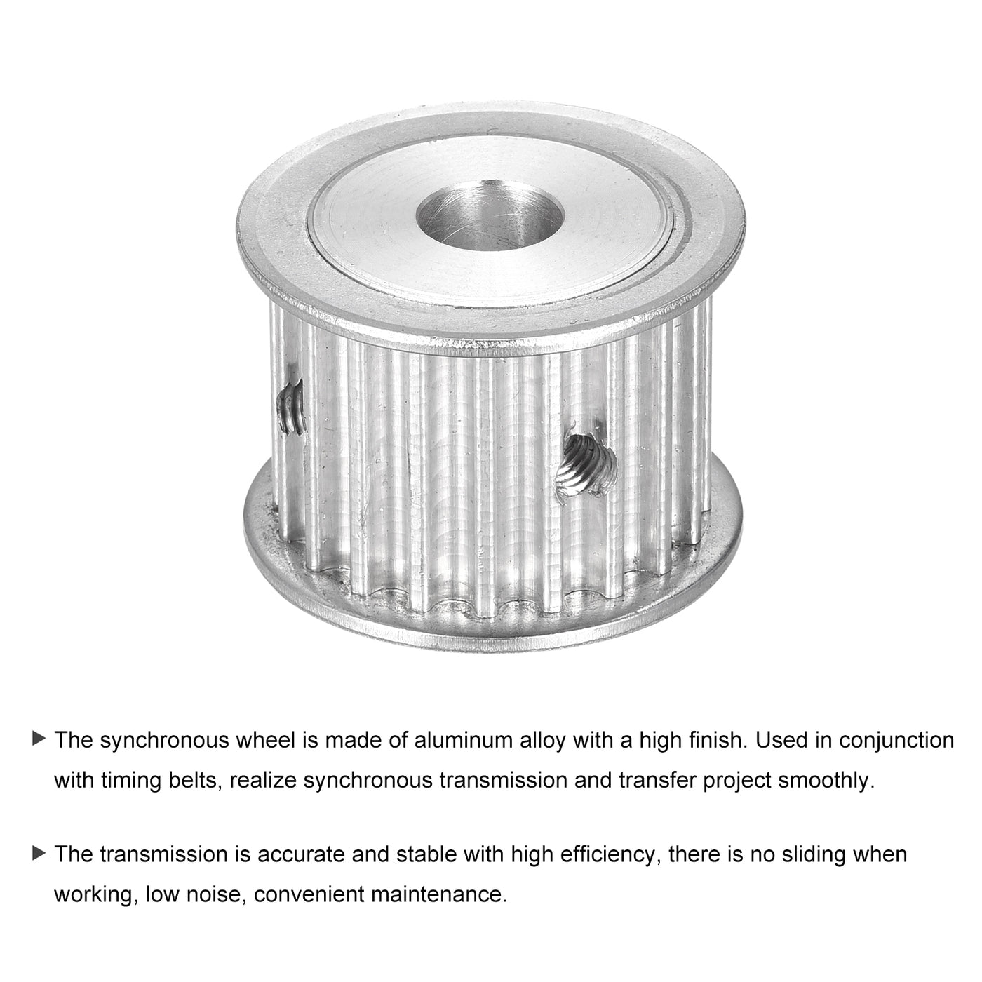 Harfington 5M 20Teeth Timing Pulley Synchronous Wheel Belt Drive without Step 25mm Height 5mm Pitch 7mm Bore for Belt, 3D Printer, CNC