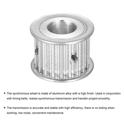 Harfington 5M 20Teeth Timing Pulley Synchronous Wheel Belt Drive without Step 25mm Height 5mm Pitch 11mm Bore for Belt, 3D Printer, CNC