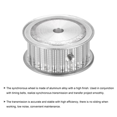 Harfington 5M 25Teeth Timing Pulley Synchronous Wheel Timing Belt Drive without Step 5mm Pitch 5mm Bore for Belt, 3D Printer, CNC