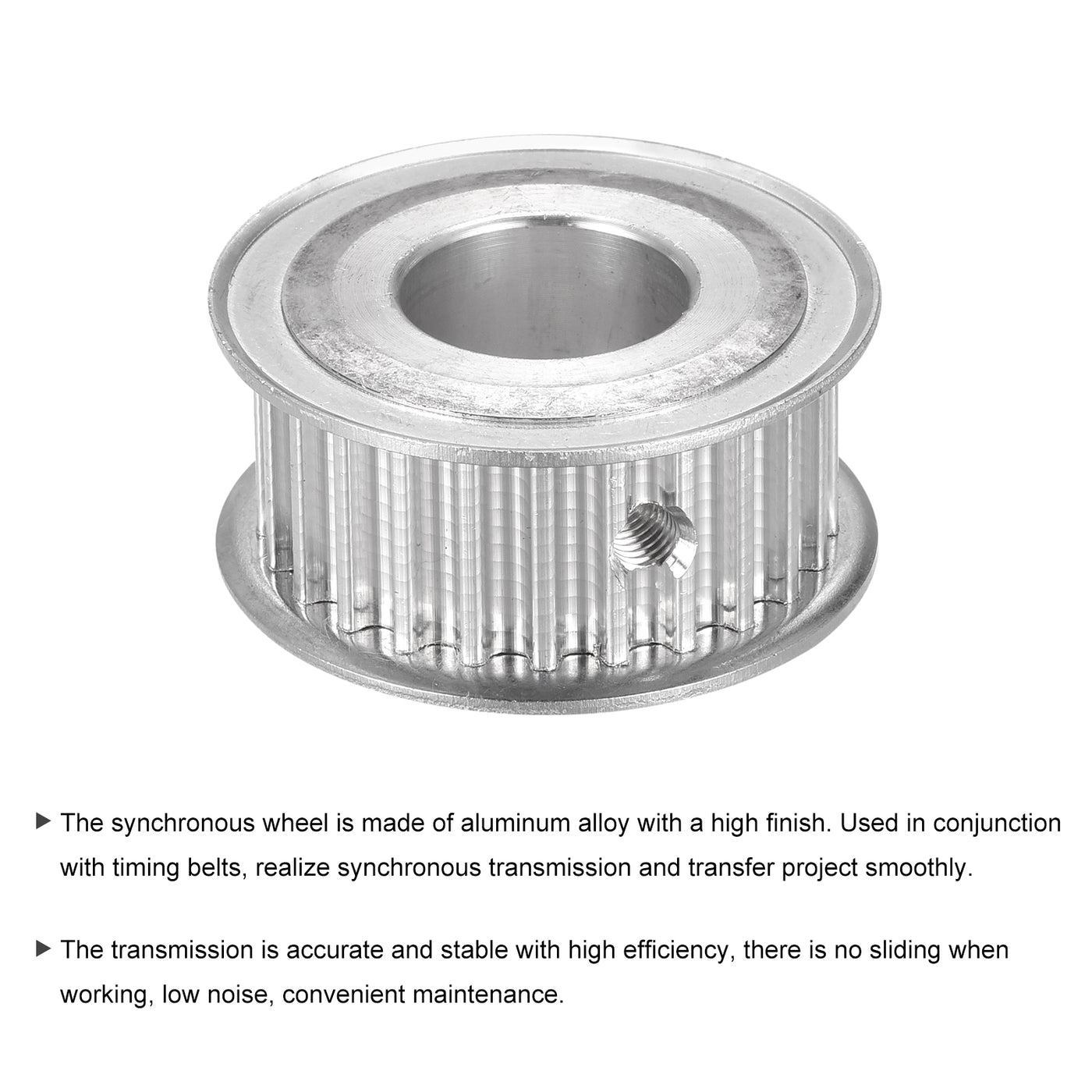 Harfington 5M 25Teeth Timing Pulley Synchronous Wheel Timing Belt Drive without Step 5mm Pitch 18mm Bore for Belt, 3D Printer, CNC