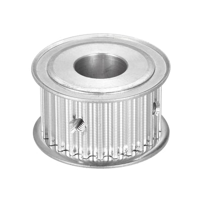 Harfington 5M 25Teeth Timing Pulley Synchronous Wheel Belt Drive without Step 25mm Height 5mm Pitch 15mm Bore for Belt, 3D Printer, CNC