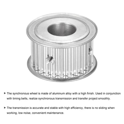 Harfington 5M 25Teeth Timing Pulley Synchronous Wheel Belt Drive without Step 25mm Height 5mm Pitch 16mm Bore for Belt, 3D Printer, CNC