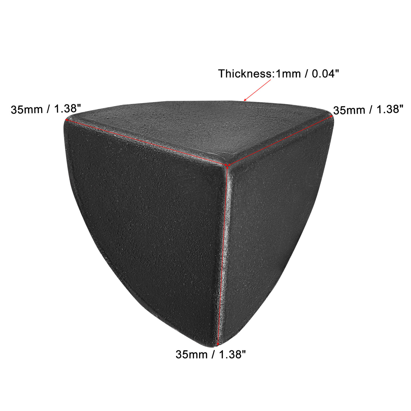 Harfington Corner Protector PP Plastic 1.38" x 1.38" x 1.38" for Carton Black Pack of 24