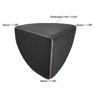 Harfington Corner Protector PP Plastic 1.38" x 1.38" x 1.38" for Carton Black Pack of 24