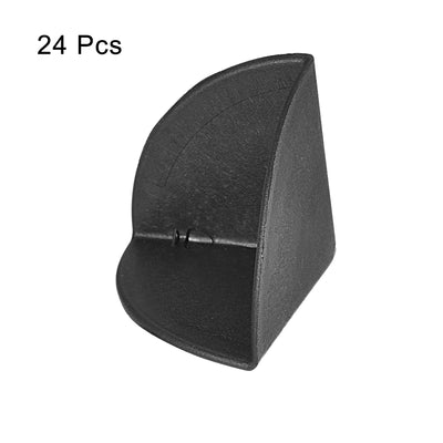Harfington Corner Protector PP Plastic 1.38" x 1.38" x 1.38" for Carton Black Pack of 24