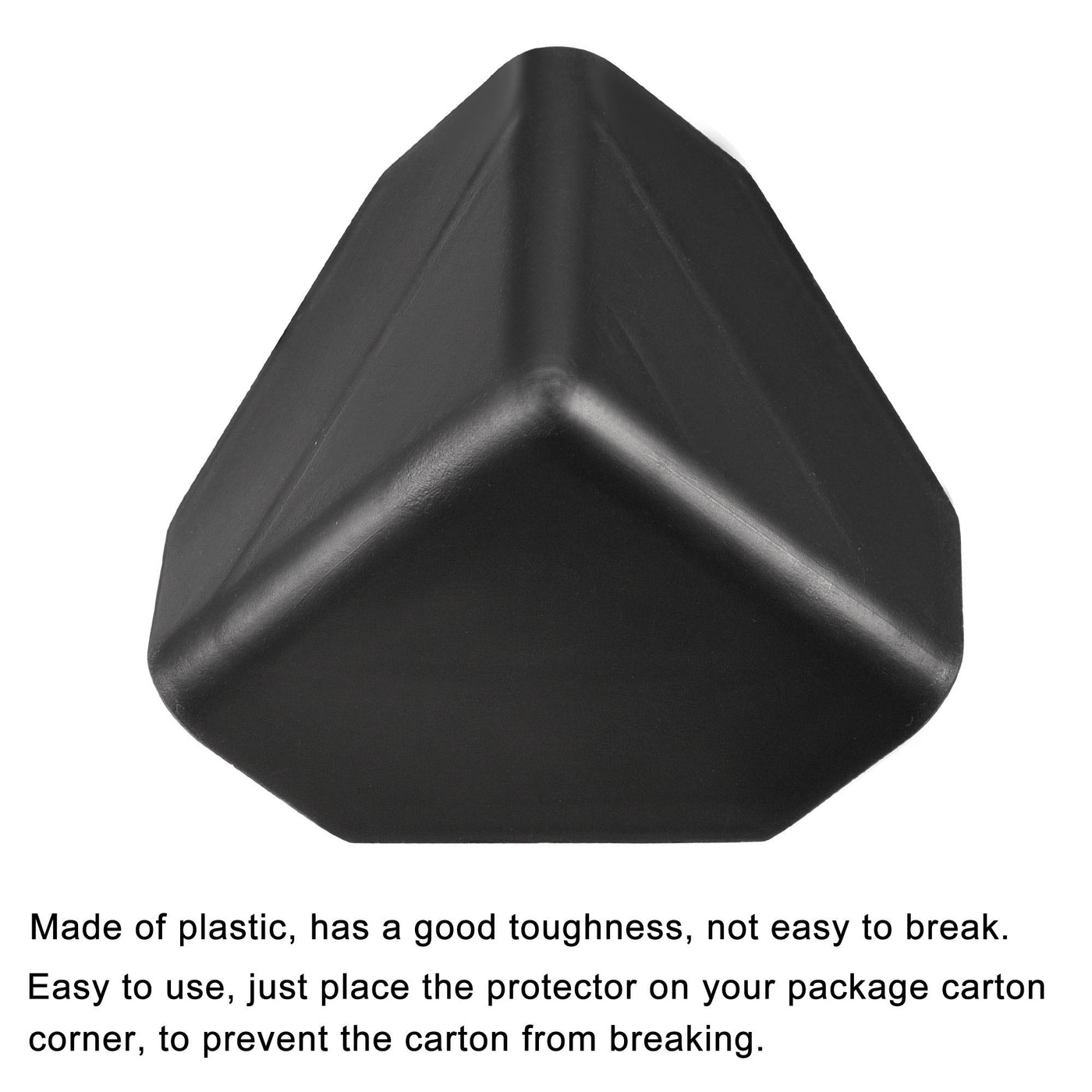 Harfington Corner Protector PP Plastic 2.36" x 2.36" x 2.36" for Carton Black Pack of 16