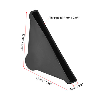 Harfington PP Corner Protector Triangle 37x5mm for Ceramic, Glass, Metal Sheets Black 50pcs