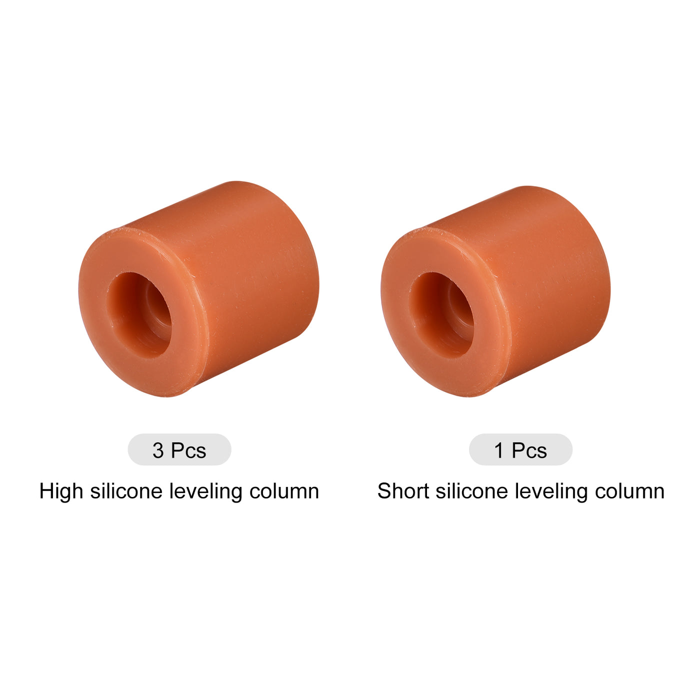 Harfington 16mm/18mm 3D Printer Heat Bed Parts, Silicone Solid Bed Mounts,Brown 1set