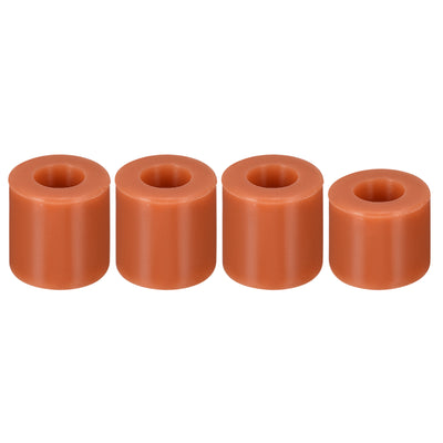 Harfington 16mm/18mm 3D Printer Heat Bed Parts, Silicone Solid Bed Mounts,Brown 1set
