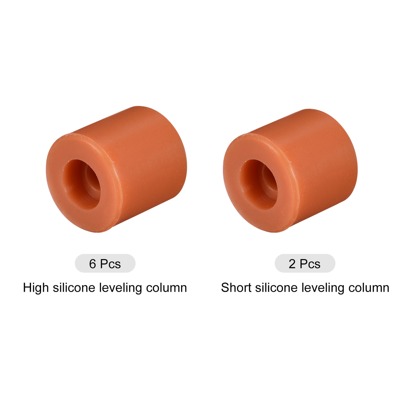 Harfington 16mm/18mm 3D Printer Heat Bed Parts, Silicone Solid Bed Mounts,Brown 2set