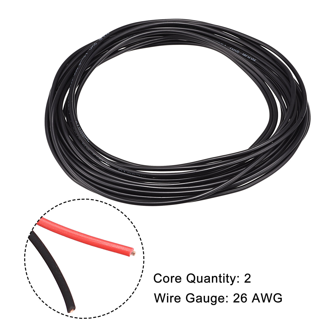 Harfington Extension Wire Power Cable Copper Conductor Core