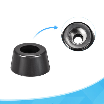 Harfington Uxcell 15mm W x 7mm H Rubber Bumper Feet, Stainless Steel Screws and Washer 12pcs