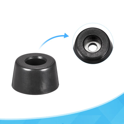 Harfington Uxcell 20mm W x 10mm H Rubber Bumper Feet, Stainless Steel Screws and Washer 10pcs