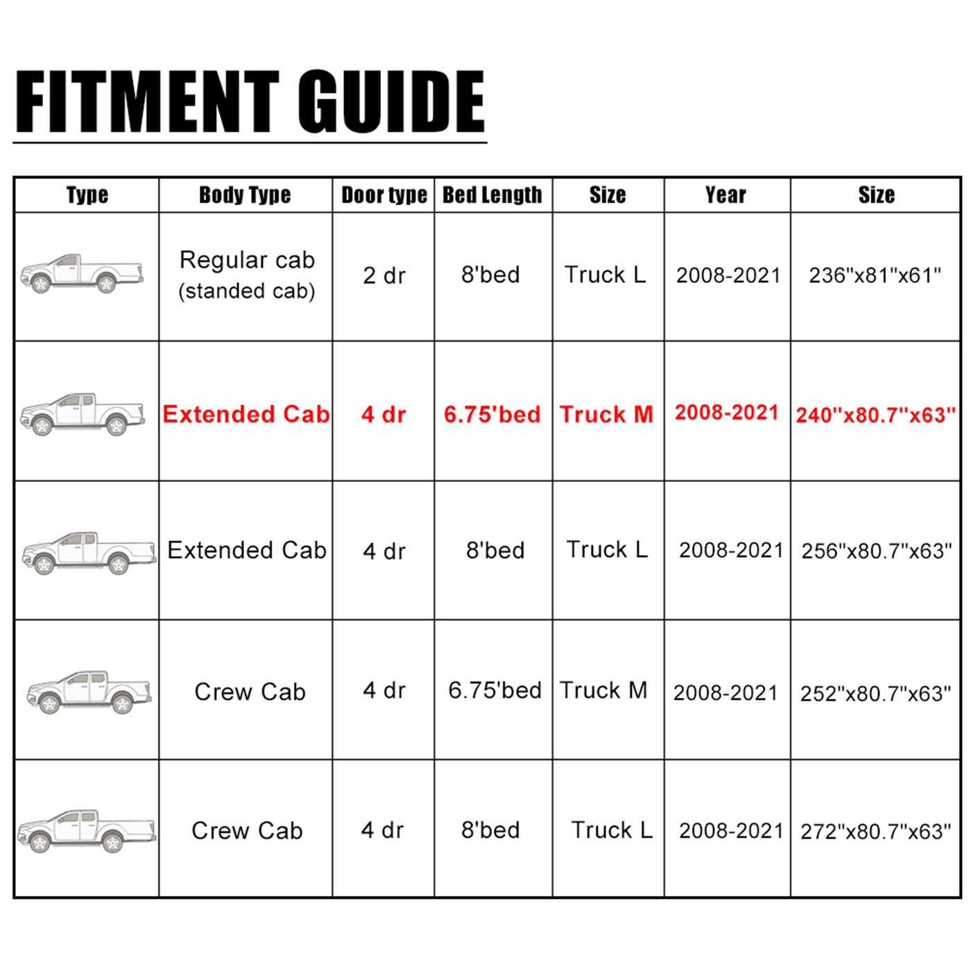 X AUTOHAUX Pickup Truck Car Cover for Ford F350 Extended Cab Short Bed Pickup 4 Door 0107 Outdoor Waterproof Sun Rain Dust Wind Snow Protection PEVA