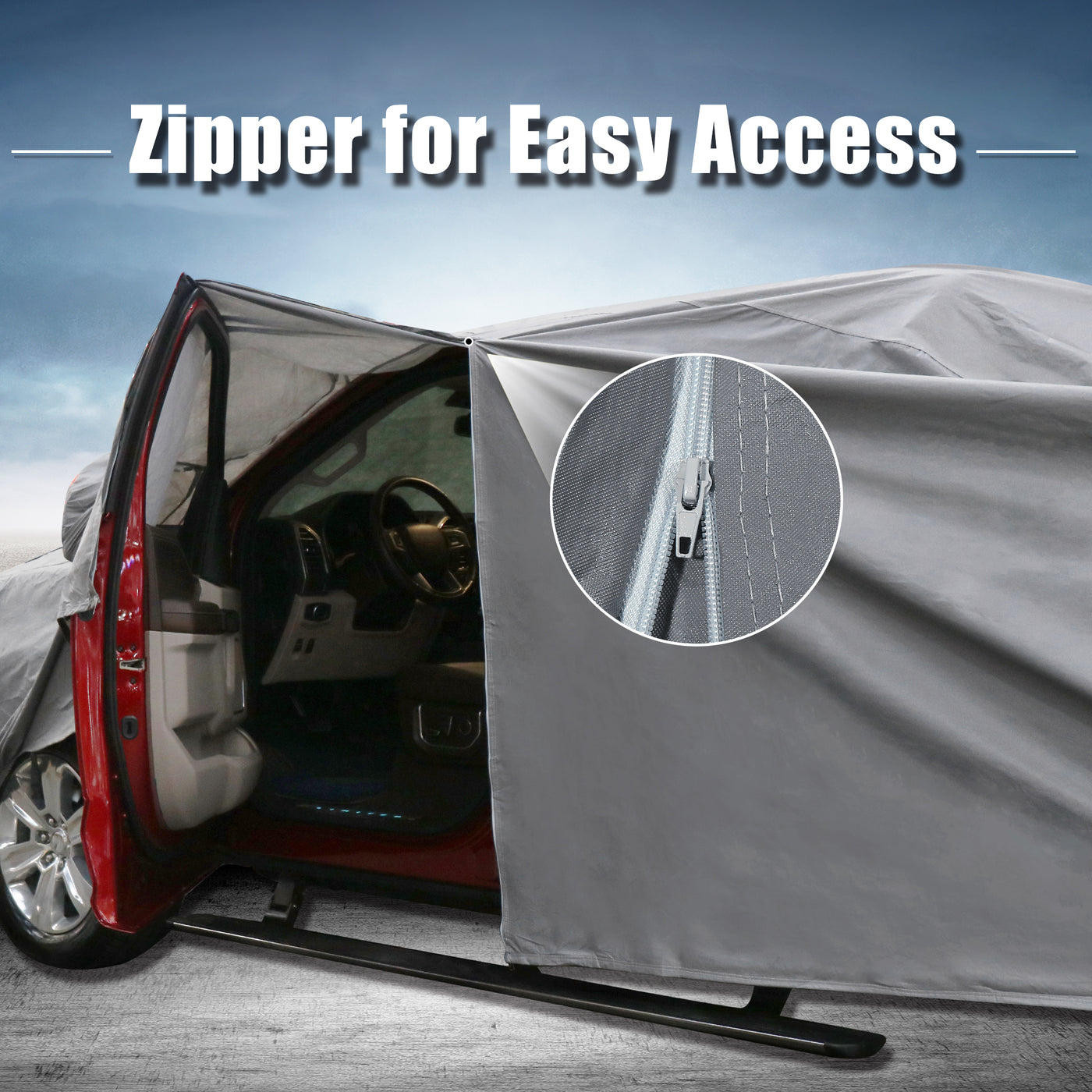 X AUTOHAUX Pickup Truck Car Cover for Ford F350 Extended Cab Short Bed Pickup 4 Door 0107 Outdoor Waterproof Sun Rain Dust Wind Snow Protection PEVA