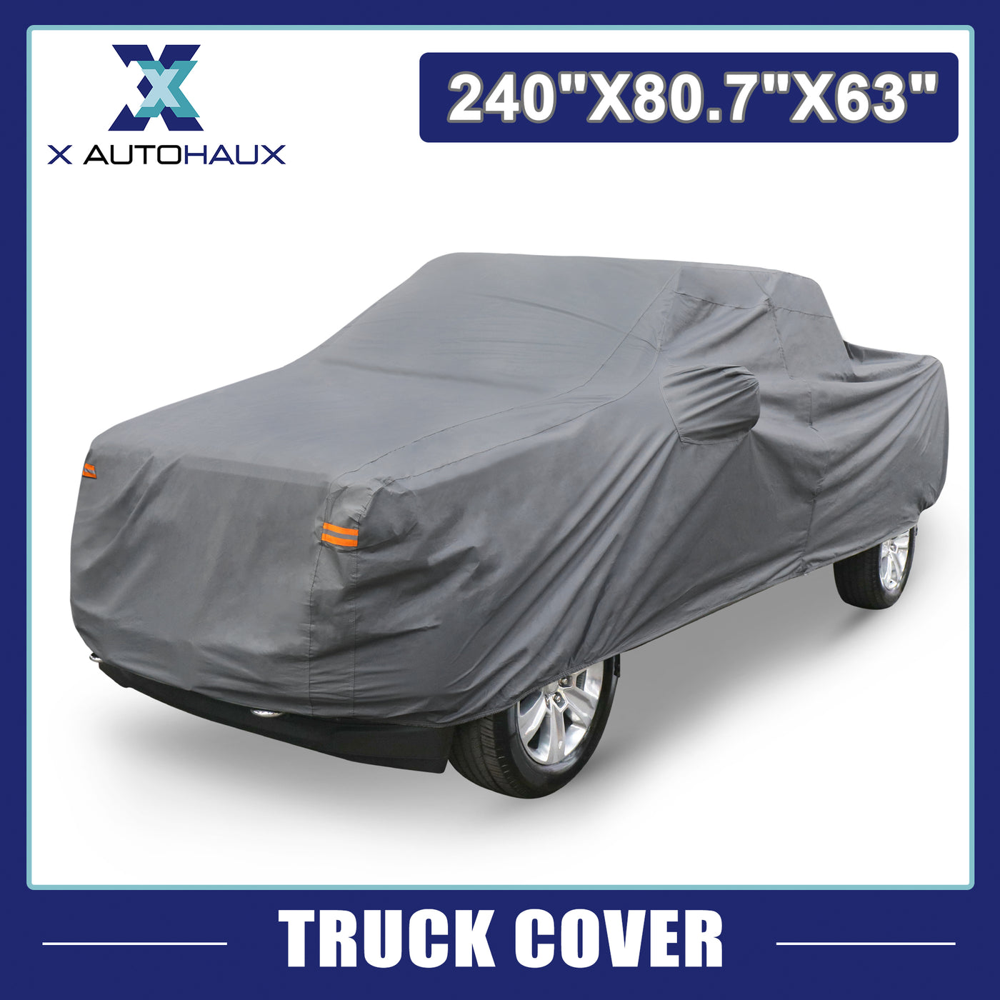 X AUTOHAUX Pickup Truck Car Cover for Ford F350 Extended Cab Short Bed Pickup 4 Door 0107 Outdoor Waterproof Sun Rain Dust Wind Snow Protection PEVA