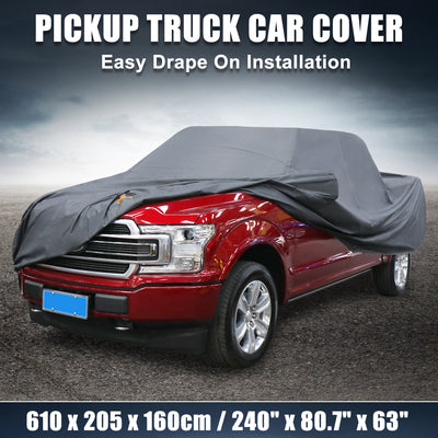 Harfington Pickup Truck Car Cover for Ford F350 Extended Cab Short Bed Pickup 4 Door 0107 Outdoor Waterproof Sun Rain Dust Wind Snow Protection PEVA