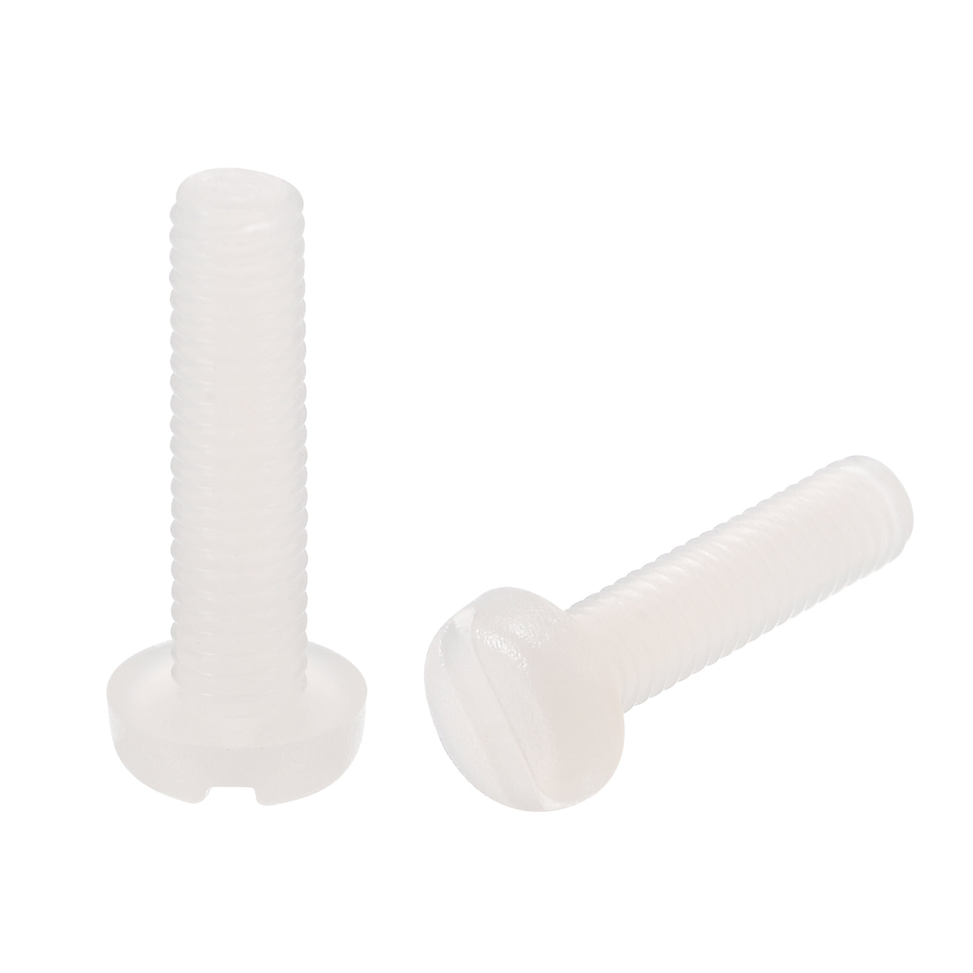 uxcell Uxcell M3 x 25mm Nylon Machine Screws, Pan Head Slotted Screw Fasteners, 40pcs