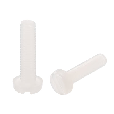 uxcell Uxcell M3 x 12mm Nylon Machine Screws, Pan Head Slotted Screw Fasteners, 20pcs