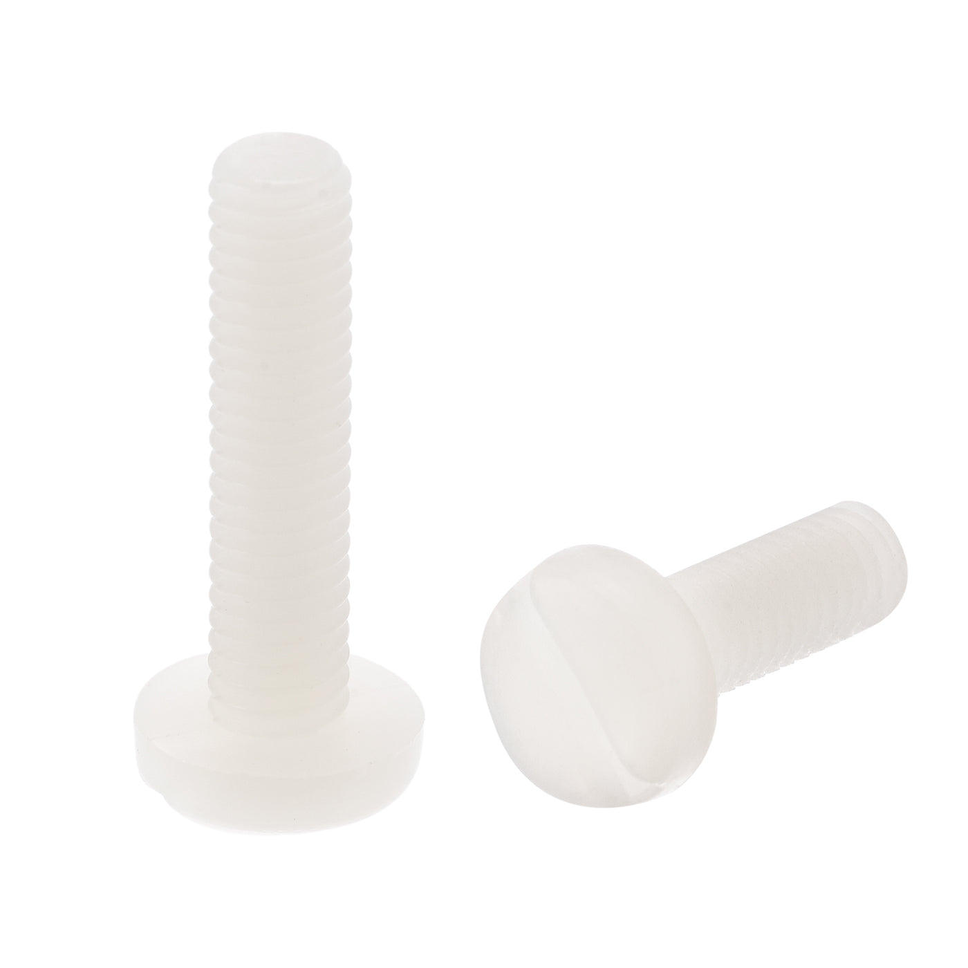 uxcell Uxcell M4 x 25mm Nylon Machine Screws, Pan Head Slotted Screw Fasteners, 20pcs