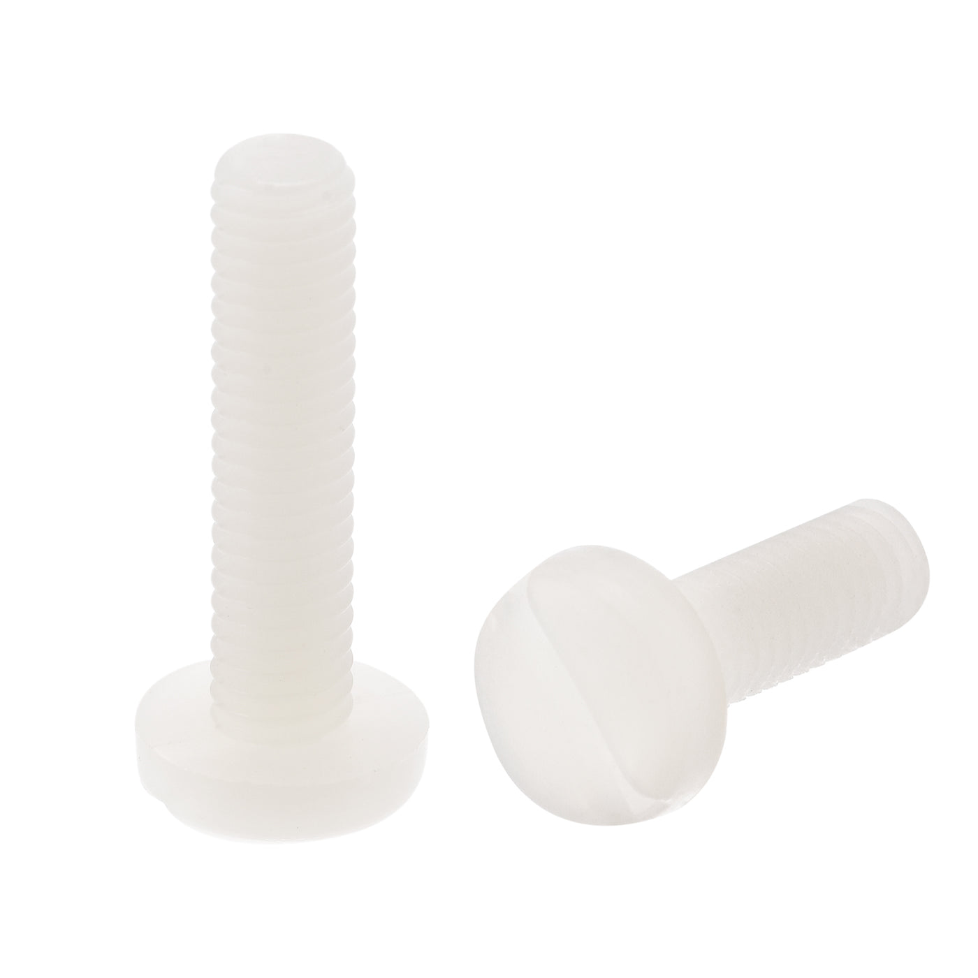 uxcell Uxcell M4 x 12mm Nylon Machine Screws, Pan Head Slotted Screw Fasteners, 20pcs