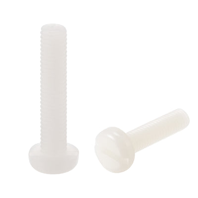 uxcell Uxcell M5 x 25mm Nylon Machine Screws, Pan Head Slotted Screw Fasteners, 20pcs