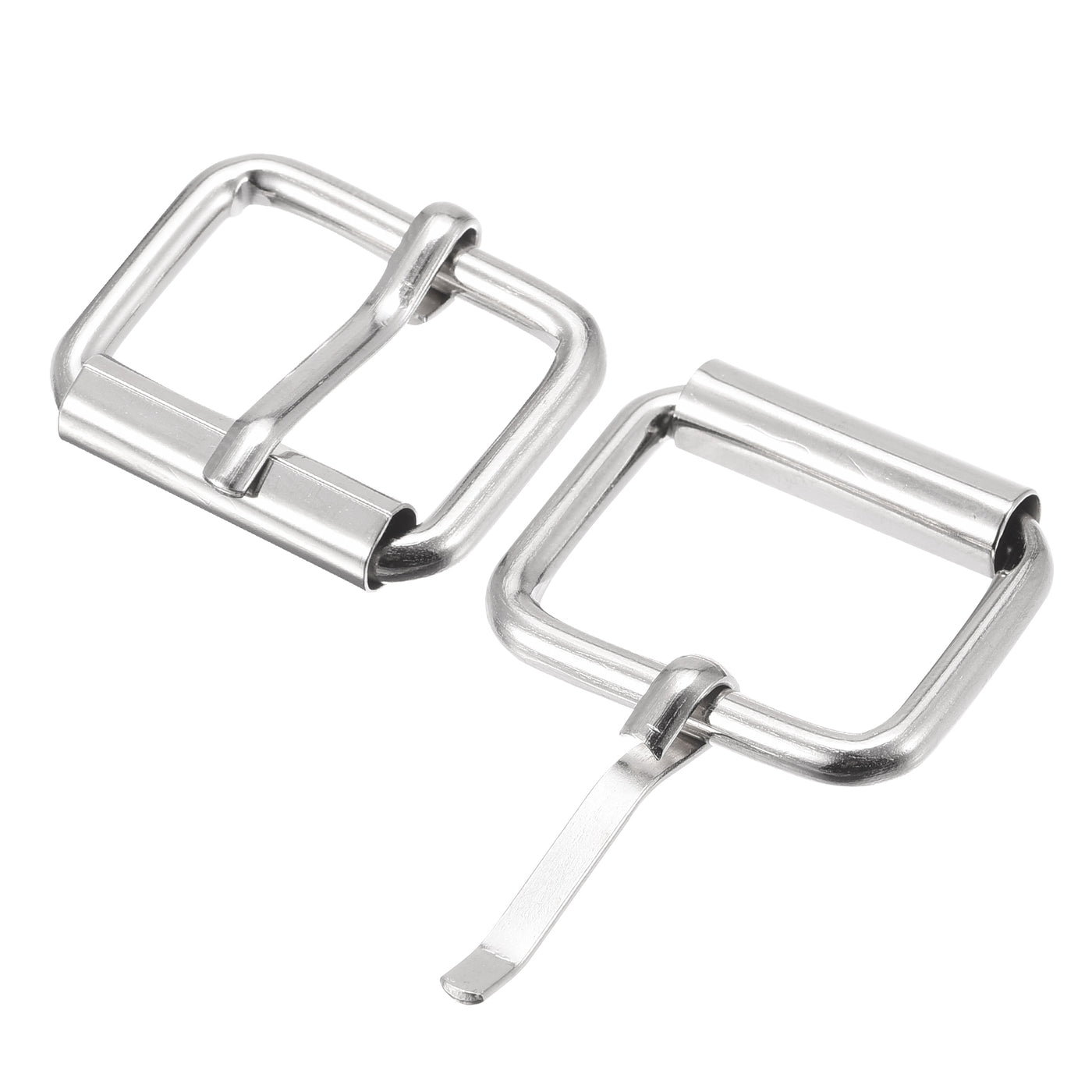 uxcell Uxcell 20mm(0.79") Metal Roller Buckles for Belts Bags Straps DIY Silver Tone 12pcs