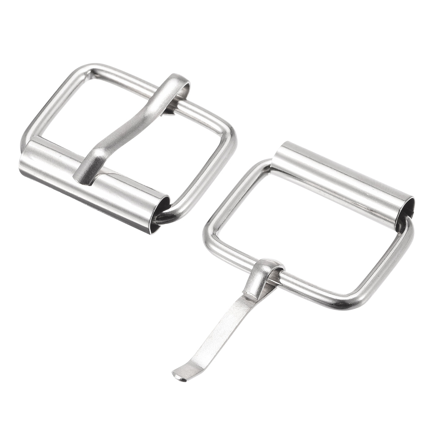uxcell Uxcell 25mm(0.98") Metal Roller Buckles for Belts Bags Straps DIY Silver Tone 12pcs