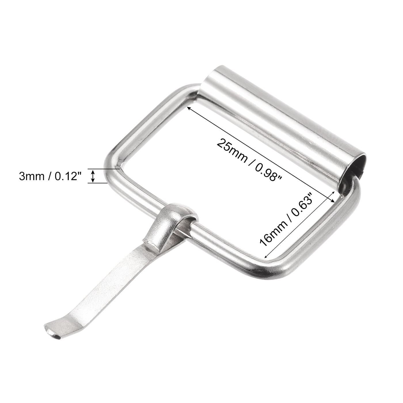 uxcell Uxcell 25mm(0.98") Metal Roller Buckles for Belts Bags Straps DIY Silver Tone 30pcs