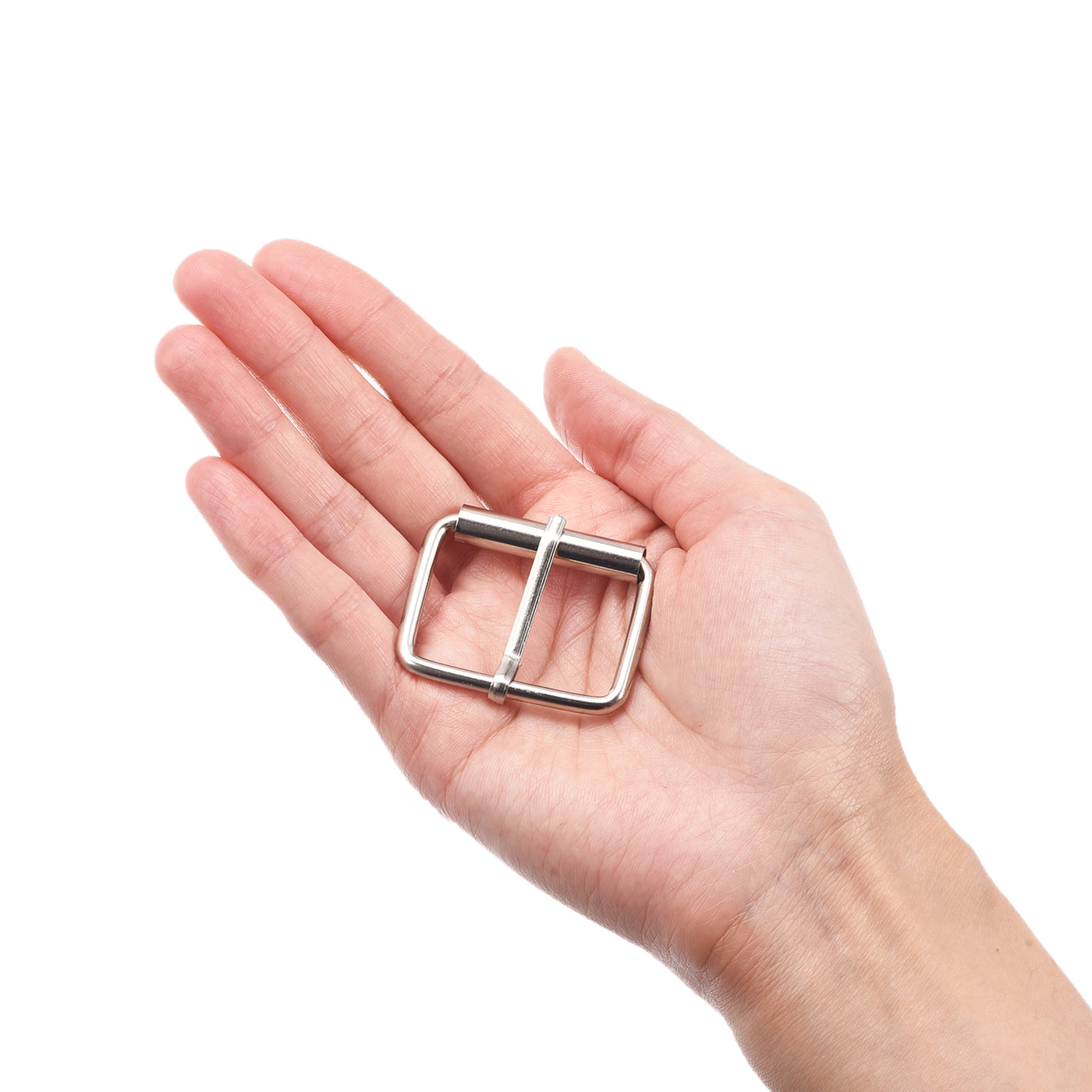 uxcell Uxcell 35mm(1.38") Metal Roller Buckles for Belts Bags Straps DIY Silver Tone 20pcs