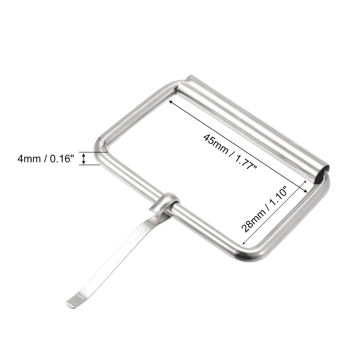 uxcell Uxcell 45mm(1.77") Metal Roller Buckles for Belts Bags Straps DIY Silver Tone 12pcs
