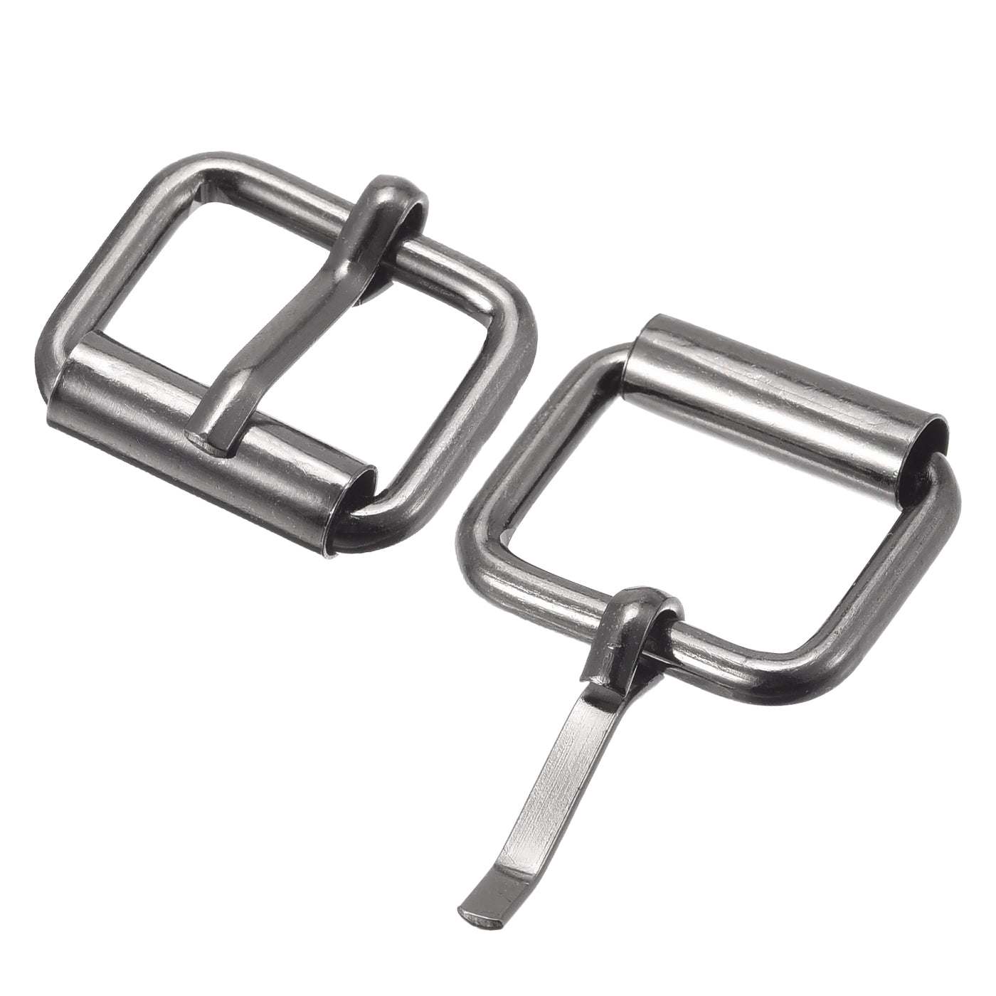 uxcell Uxcell 17mm(0.67") Metal Roller Buckles for Belts Bags Straps DIY Dark Gray 30pcs