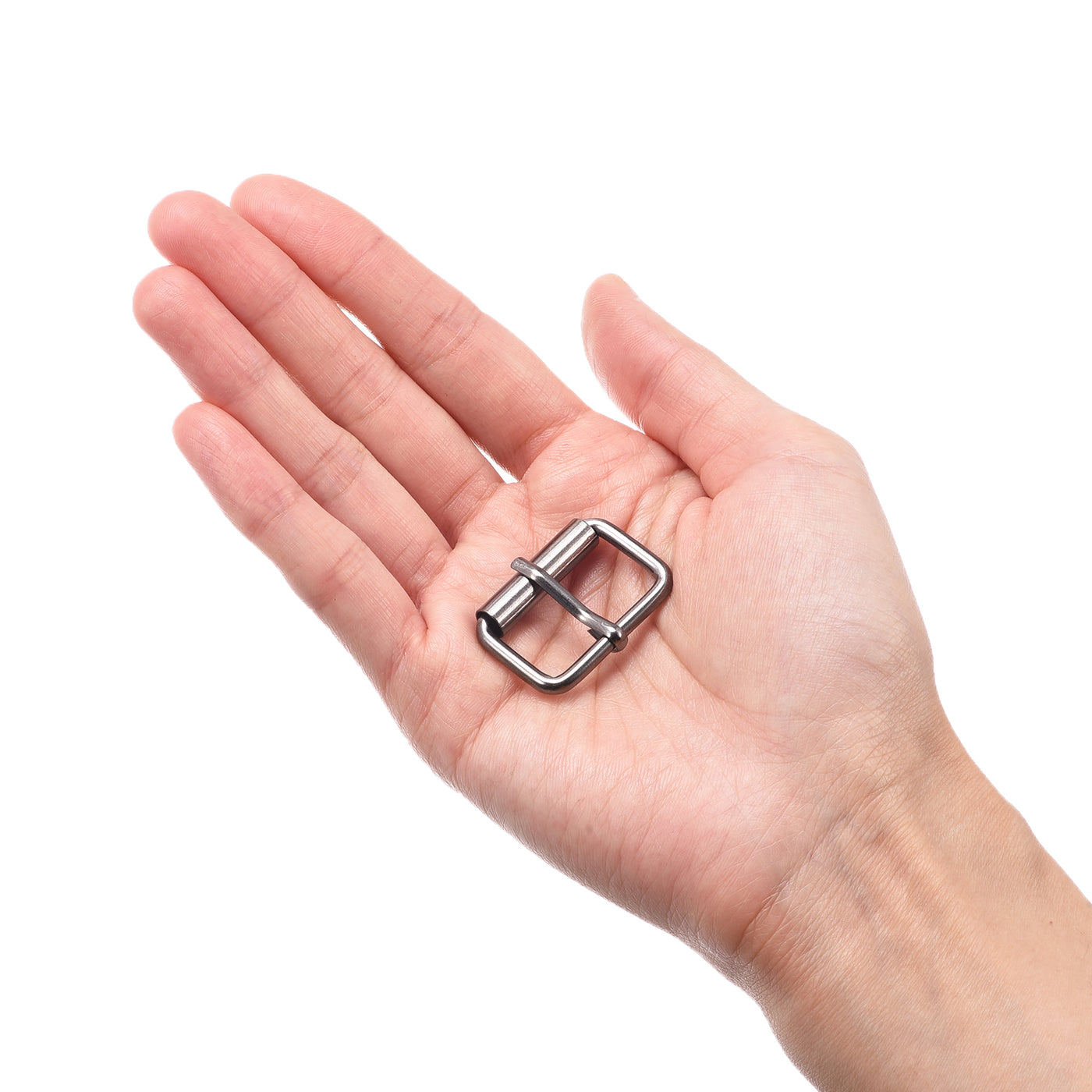 uxcell Uxcell 25mm(0.98") Metal Roller Buckles for Belts Bags Straps DIY Dark Gray 20pcs