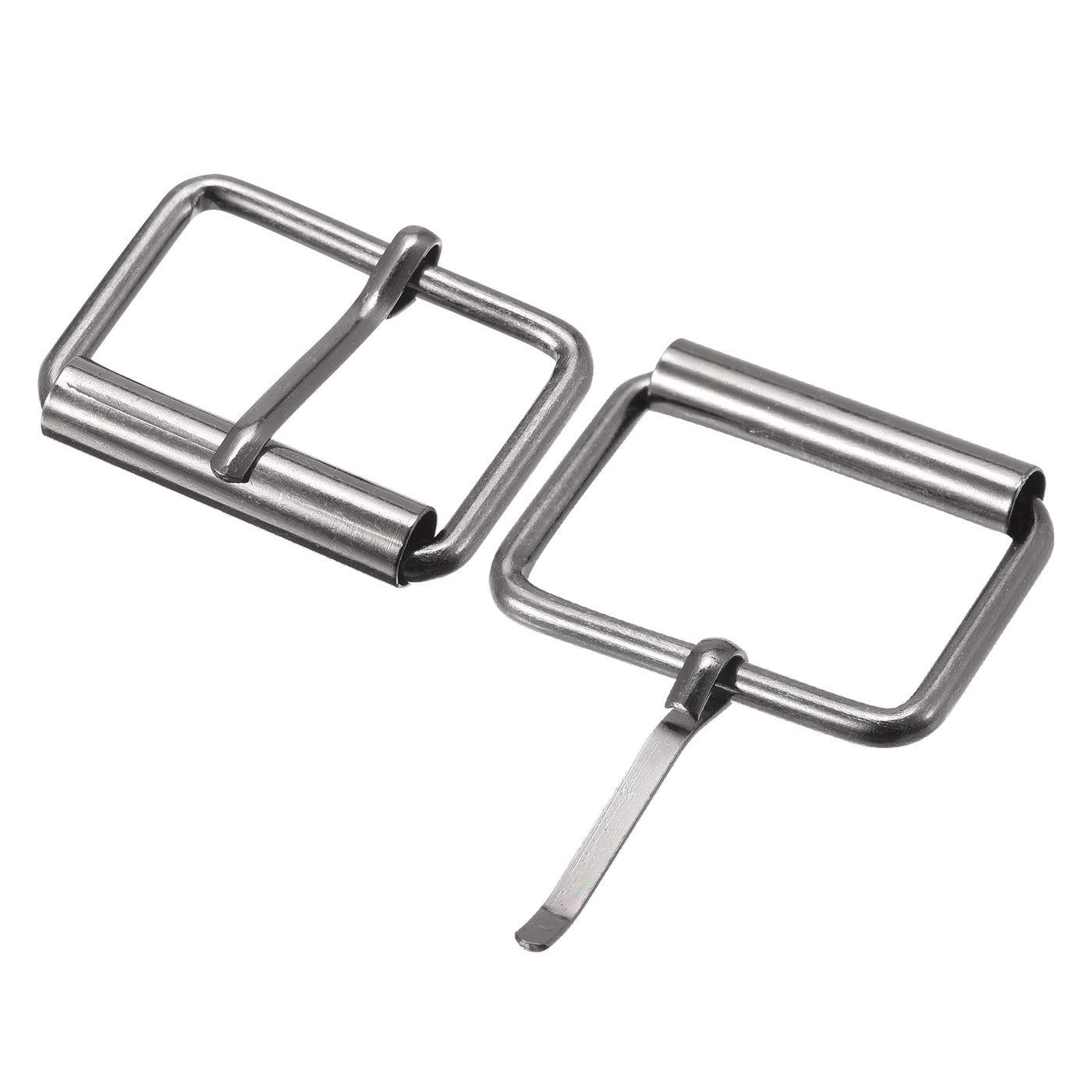 uxcell Uxcell 30mm(1.18") Metal Roller Buckles for Belts Bags Straps DIY Dark Gray 20pcs