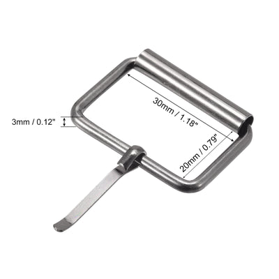 Harfington Uxcell 30mm(1.18") Metal Roller Buckles for Belts Bags Straps DIY Dark Gray 30pcs