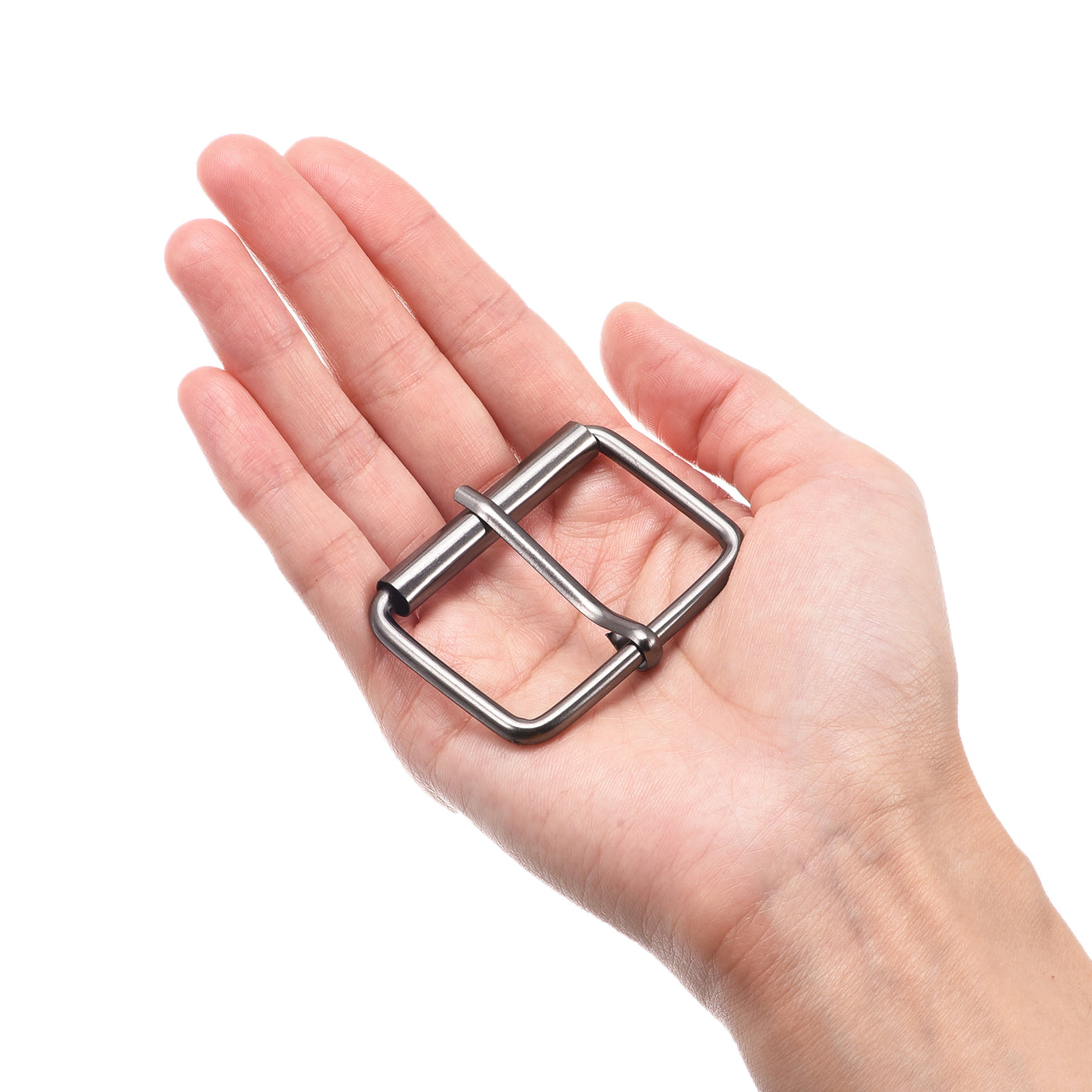 uxcell Uxcell 45mm(1.77") Metal Roller Buckles for Belts Bags Straps DIY Dark Gray 10pcs