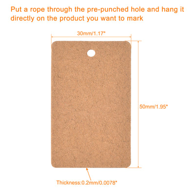 Harfington Rectangle Paper Tags with Twine Rope Length Feet
