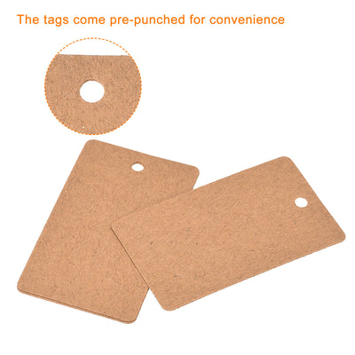 Harfington Rectangle Paper Tags with Twine Rope Length Feet