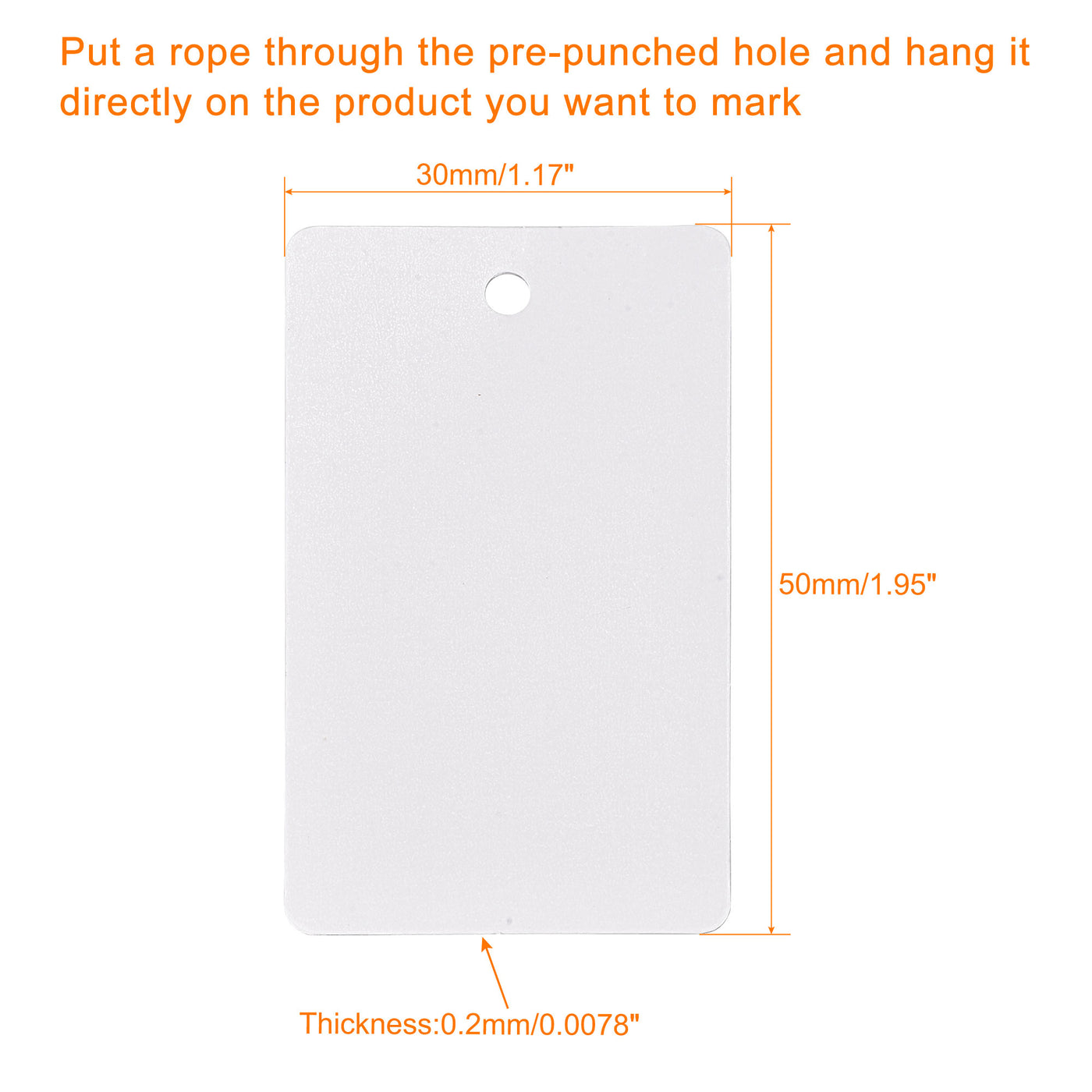 Harfington Rectangle Paper Tags with Twine Rope Length Feet