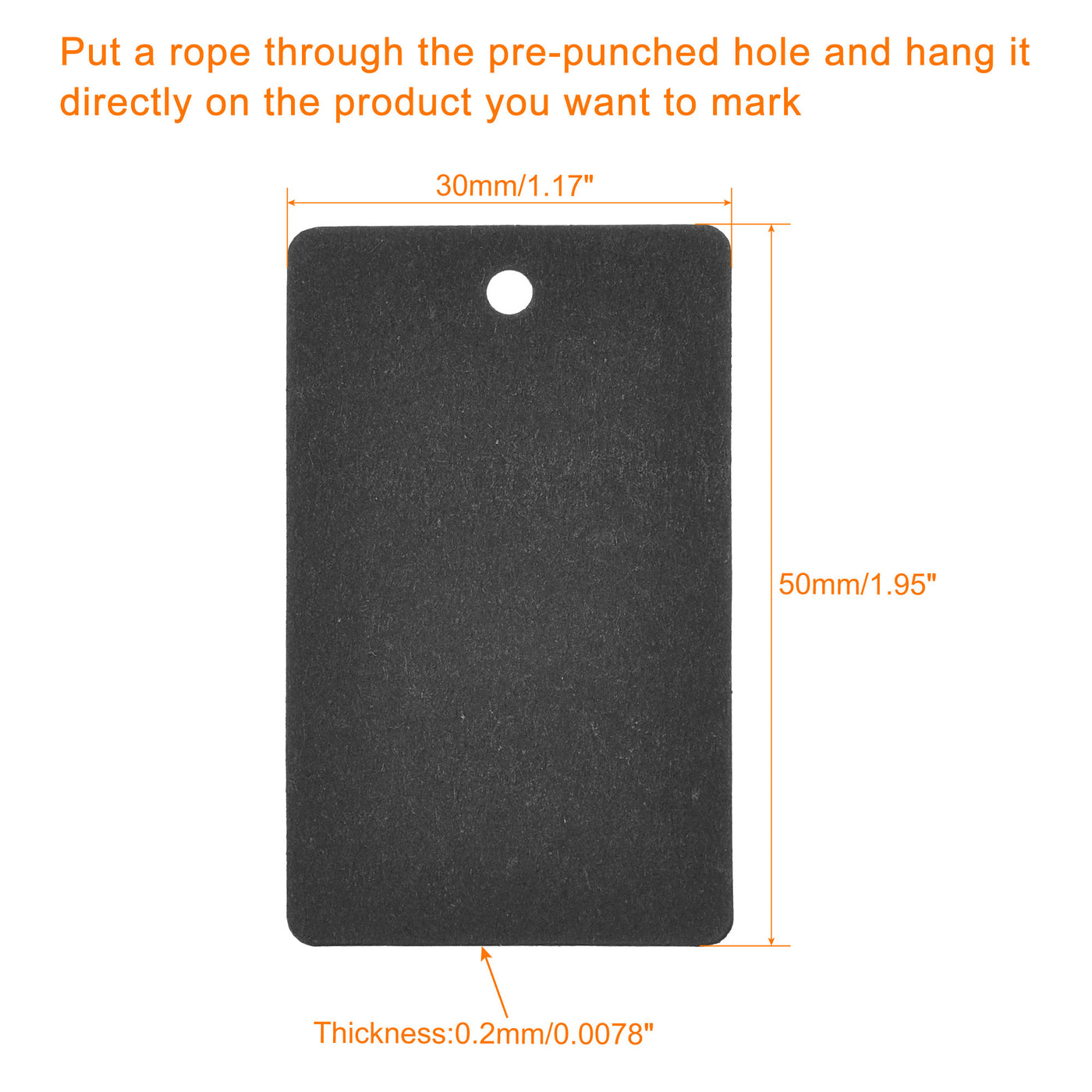 Harfington Rectangle Paper Tags with Twine Rope Length Feet