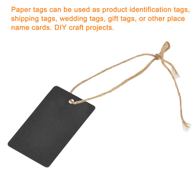 Harfington Rectangle Paper Tags with Twine Rope Length Feet