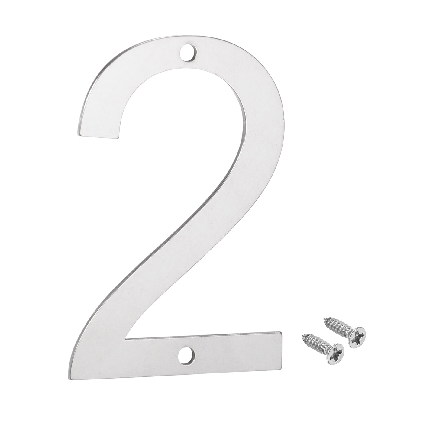 Harfington 3 Inch 304 Stainless Steel House Number Polishing for Door Mailbox(Number 2)