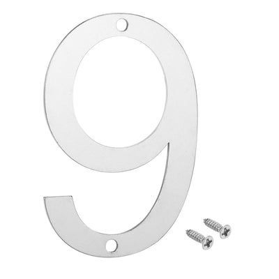 Harfington 3 Inch 304 Stainless Steel House Number Polishing for Door Mailbox(Number 9)