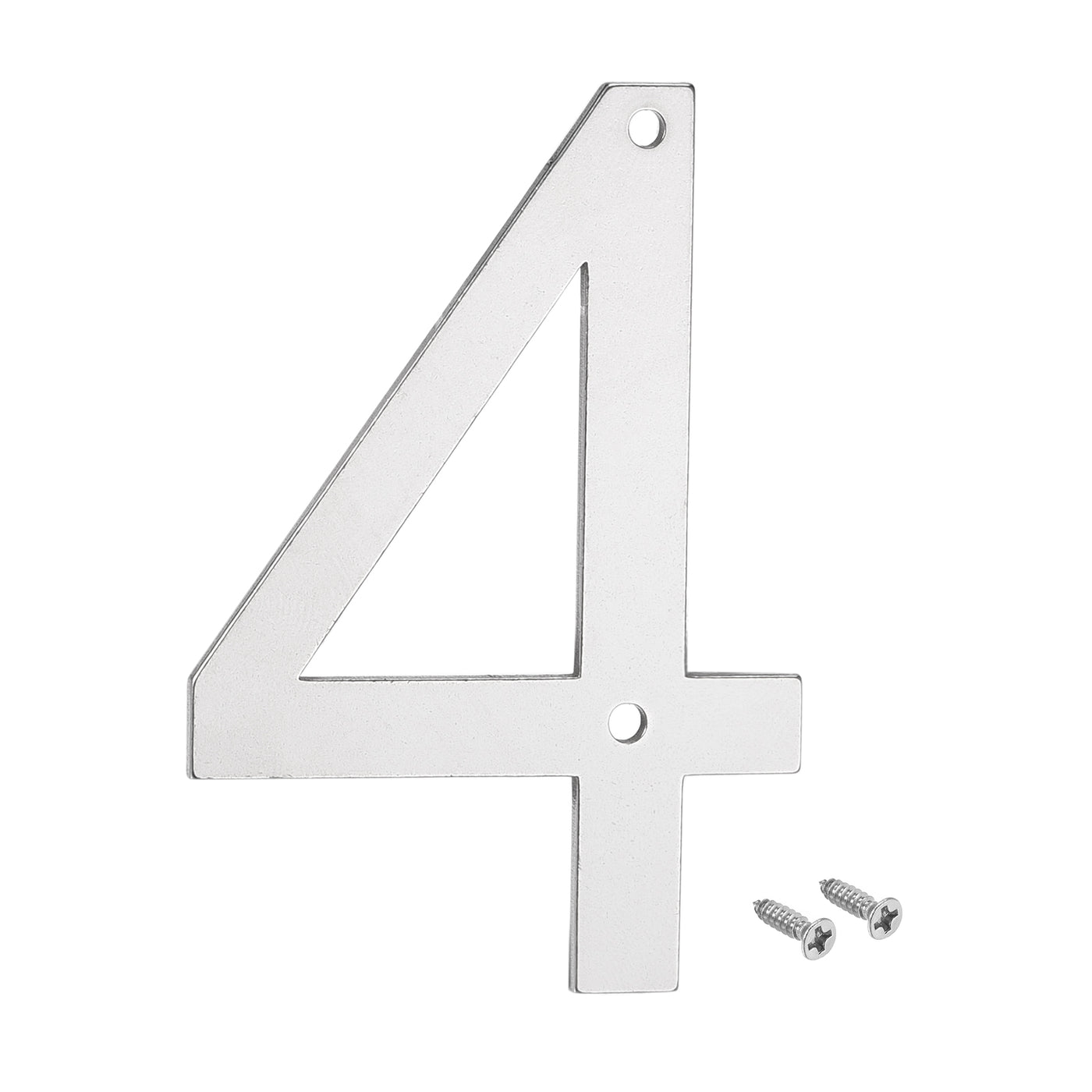 Harfington 4 Inch 304 Stainless Steel House Number Polishing for Door Mailbox(Number 4)