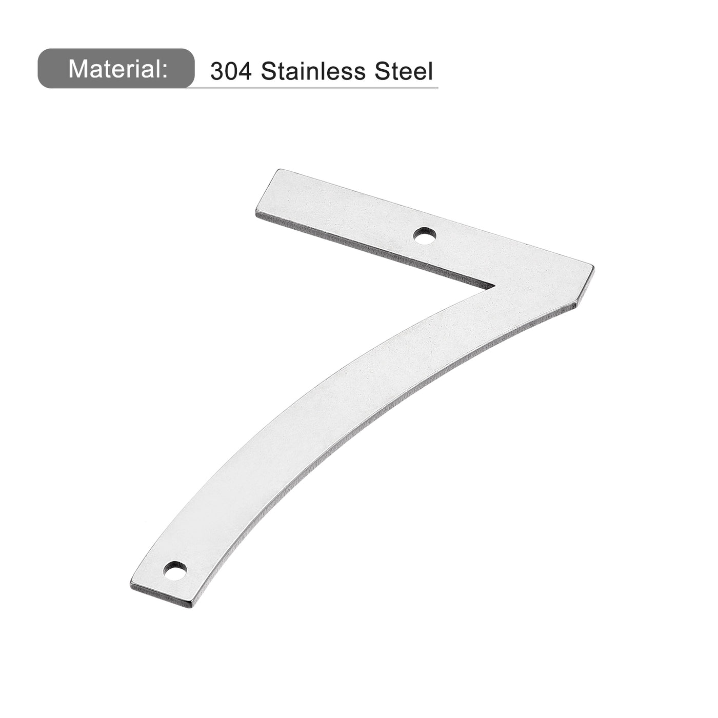 Harfington 4 Inch 304 Stainless Steel House Number Polishing for Door Mailbox(Number 7)