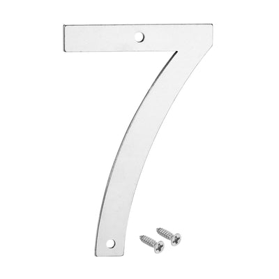Harfington 4 Inch 304 Stainless Steel House Number Polishing for Door Mailbox(Number 7)
