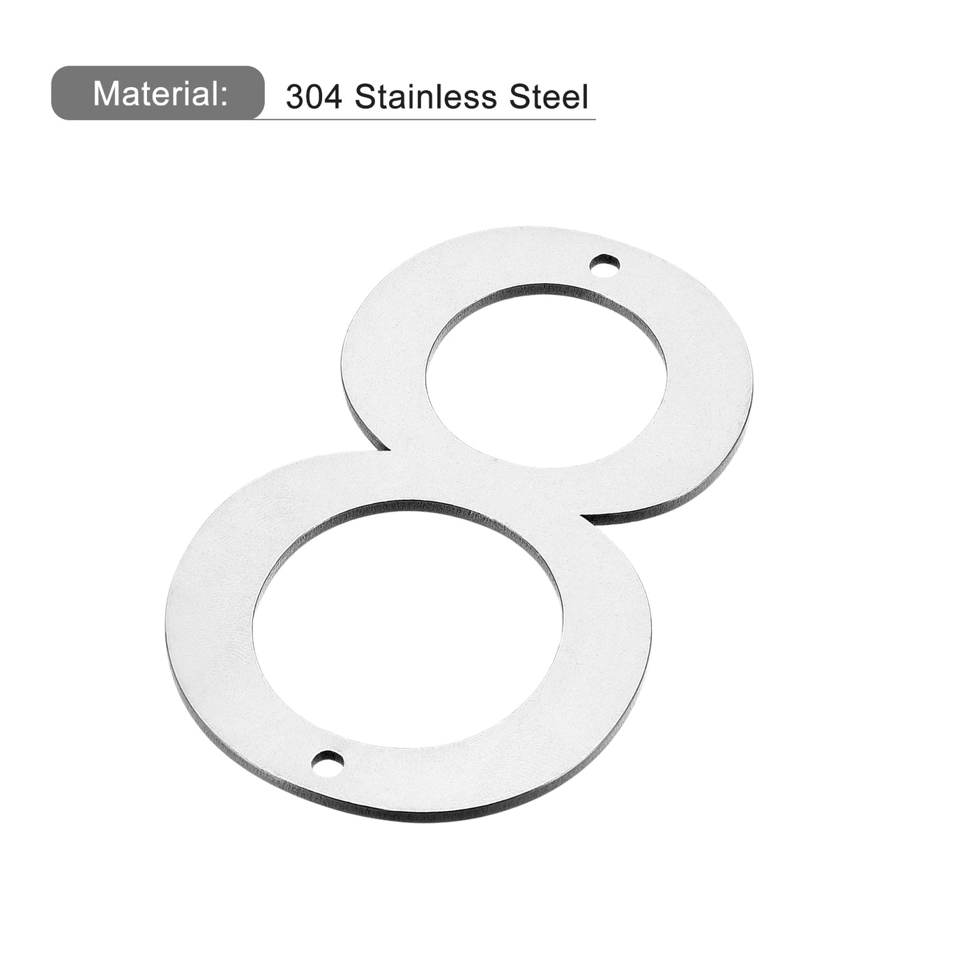 Harfington 4 Inch 304 Stainless Steel House Number Polishing for Door Mailbox(Number 8)